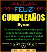 GIF Frases de Cumpleaños Byron